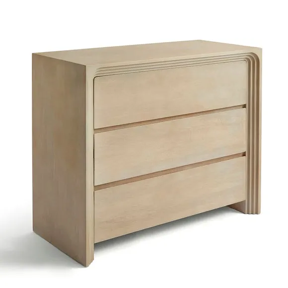 Romy Wide 3 Drawer Chest, Mango Wood 5