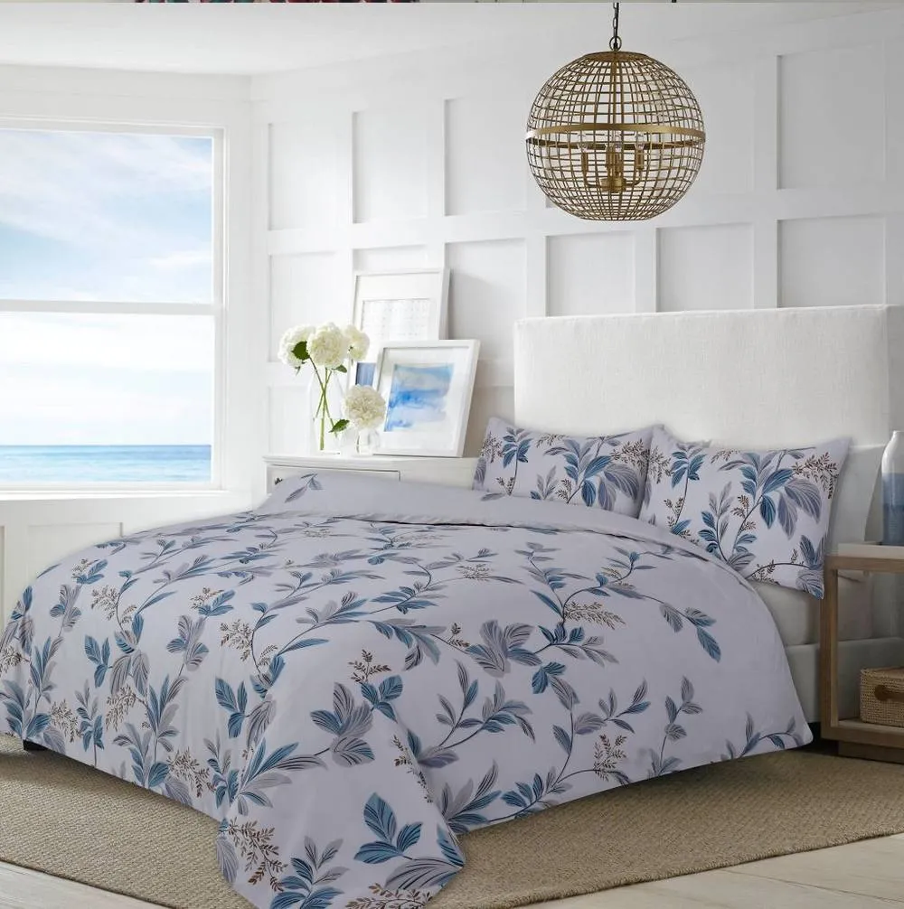 Homes-Linen 4 Piece Mia Bedding Set Microfiber Duvet Cover Fitted Sheet Set