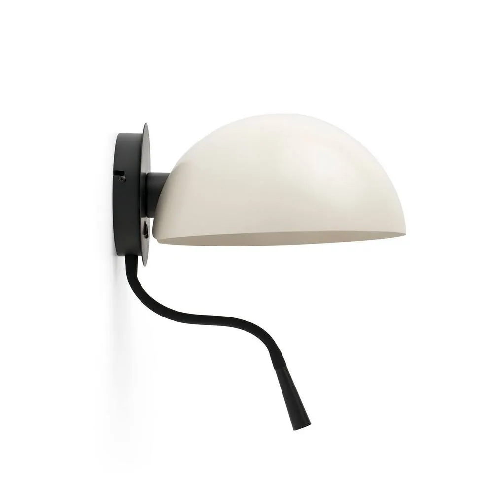 Netlighting Dominica Reading Light Black With Beige Shade 4