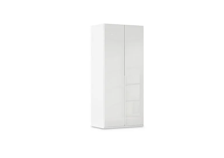 Haven 101cm 2 Door Hinged Wardrobe with Glass Doors