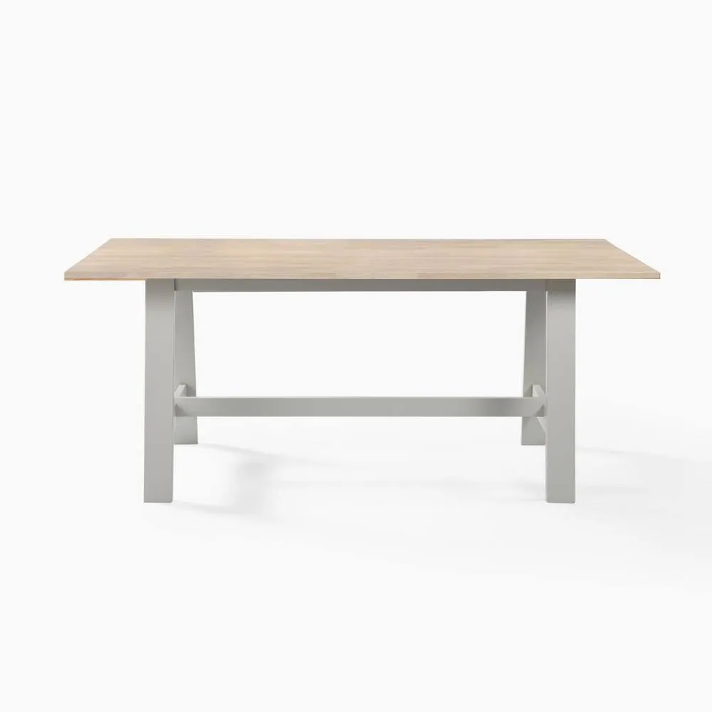 FurnitureboxUK Blakeney Rectangular Wood 6 Seater Dining Table in Off-White 4