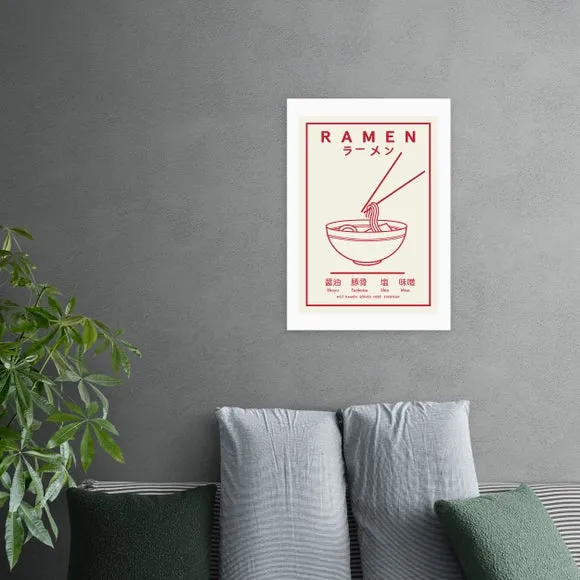East End Prints Ramen (Red & White) Print 1