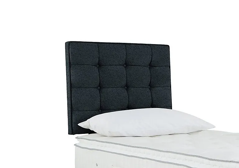 Bowmore Floor Standing Headboard - Single - Weave Noir
