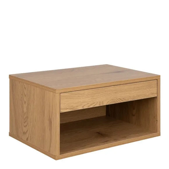 Furniture To Go Cholet 1 Drawer Square Wall Mounted Bedside Table 2