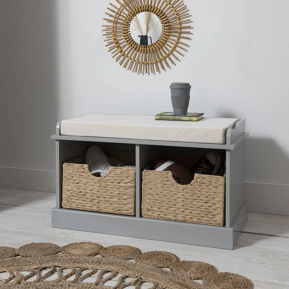 Nöa and Nani Stockholm Storage Bench in Silk Grey 6