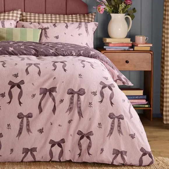 Furn. Belle Stripe Polycotton Duvet Cover & Pillowcase Set 4
