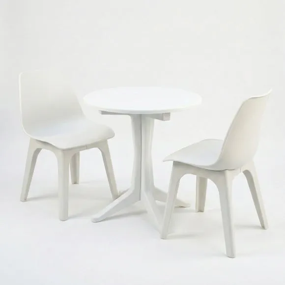 Levante 2 Seater White Bistro Set with Eolo Chairs 2