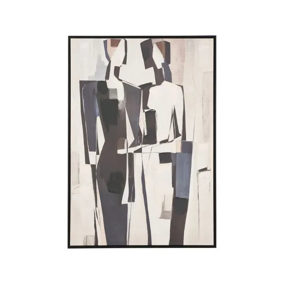 Monochrome Abstract People Framed Canvas 5