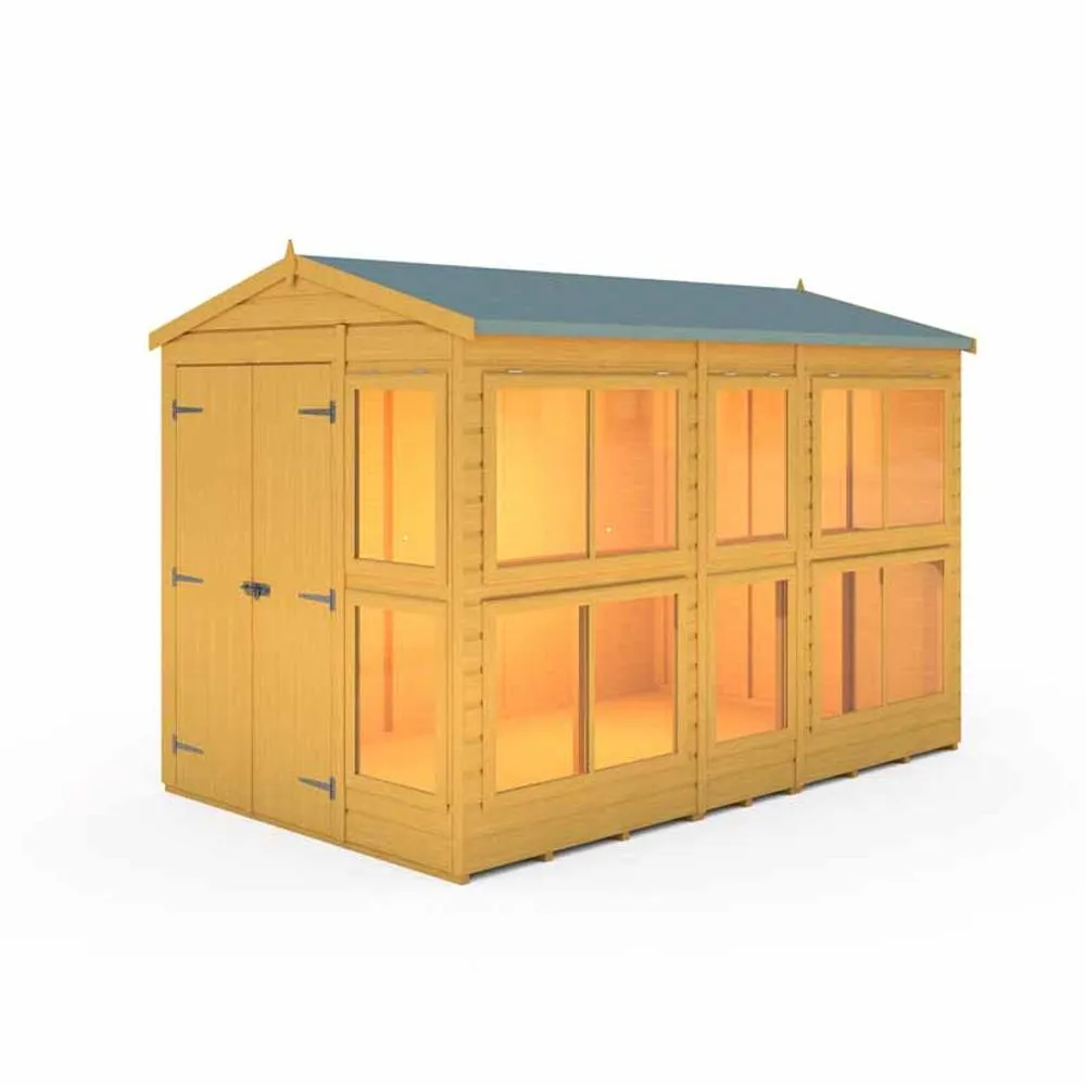 Shires Sun Hut 6 x 10 Feet Potting Shed - L298 x W185.8 x H214.6 cm in Brown 2