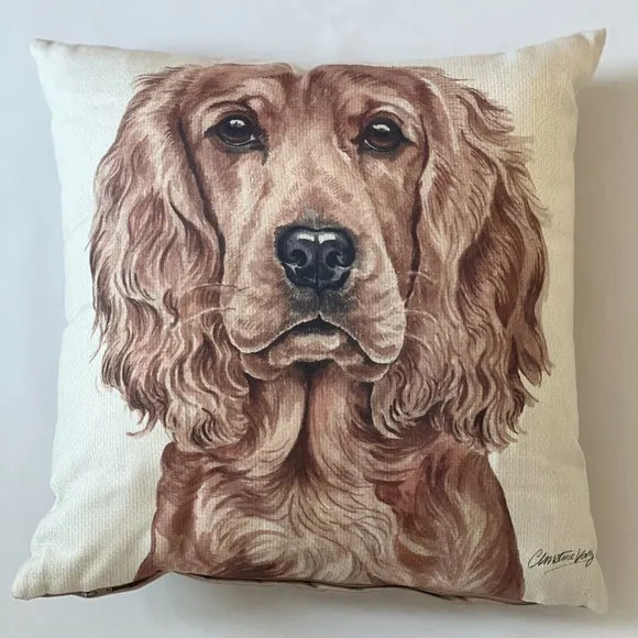 Christine Varley Cocker Spaniel Square Cushion 2