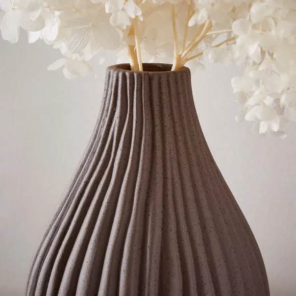 Ribbed Stone Bottle Vase 2