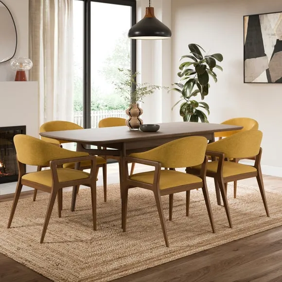 Hugh Carver Dark Stained Dining Chair, Fabric 2