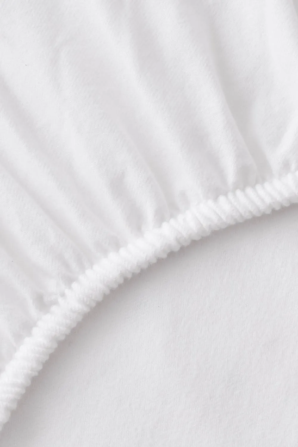 CHRISTY Flannel Marl Super Soft Brushed Cotton Deep Fitted Sheets in White 1