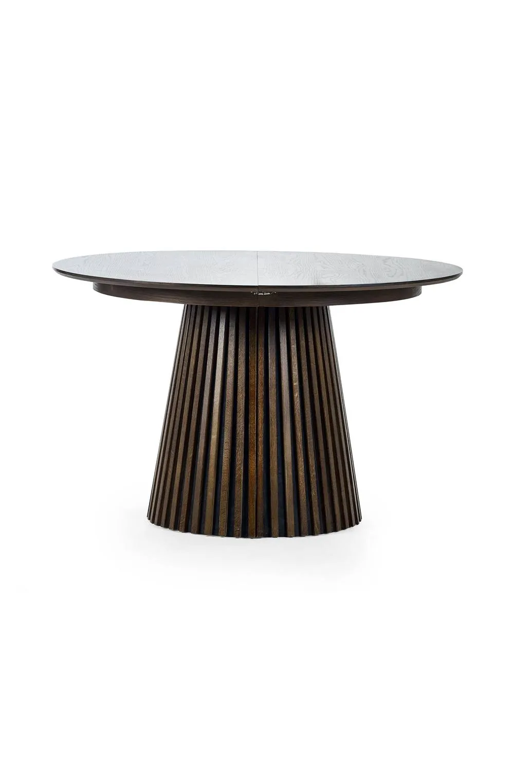Julian Bowen Arya Round to Oval Extending 4-6 Seater Dining Table in Dark Brown 5
