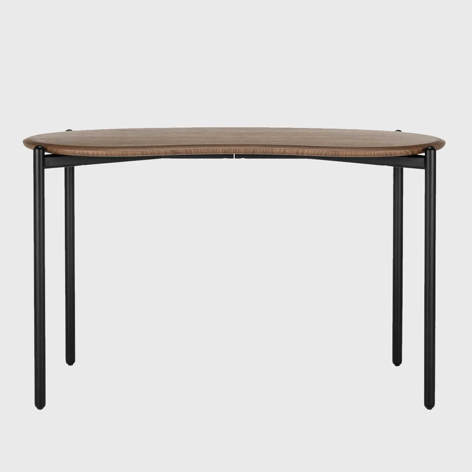 Kartell Lunat Desks 119X59X73 Walnut/Black, Round, Wood | Barker & Stonehouse 2