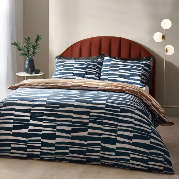 HÖEM Piper Cotton Rich Dusk Duvet Cover & Pillowcase Set 3