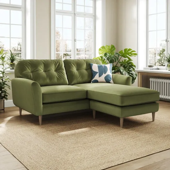 Sven Opulent Velvet Reversible Corner Chaise Sofa 1