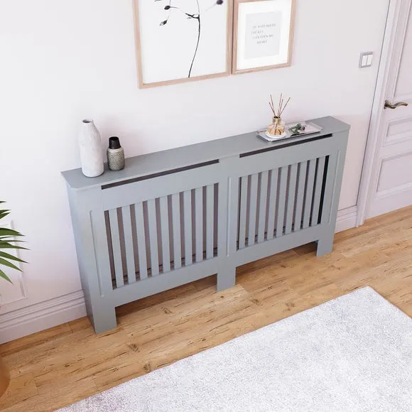 Return - Vida Designs Chelsea Radiator Cover, Grey Large 3