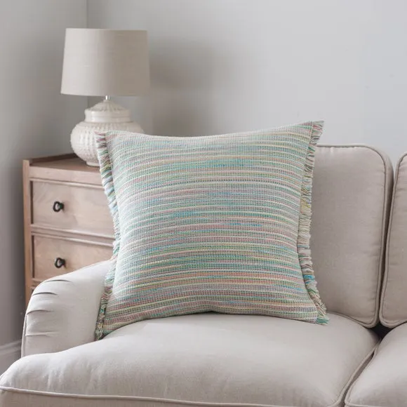 Ava Fringe Cotton Square Cushion 1