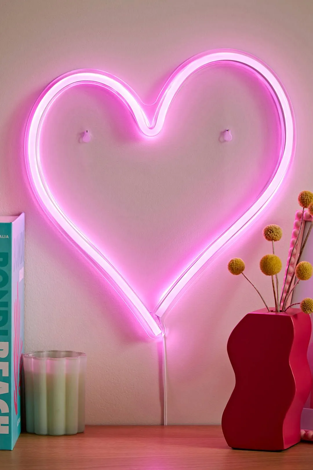 ValueLights Heart Neon Pink Light Decoration