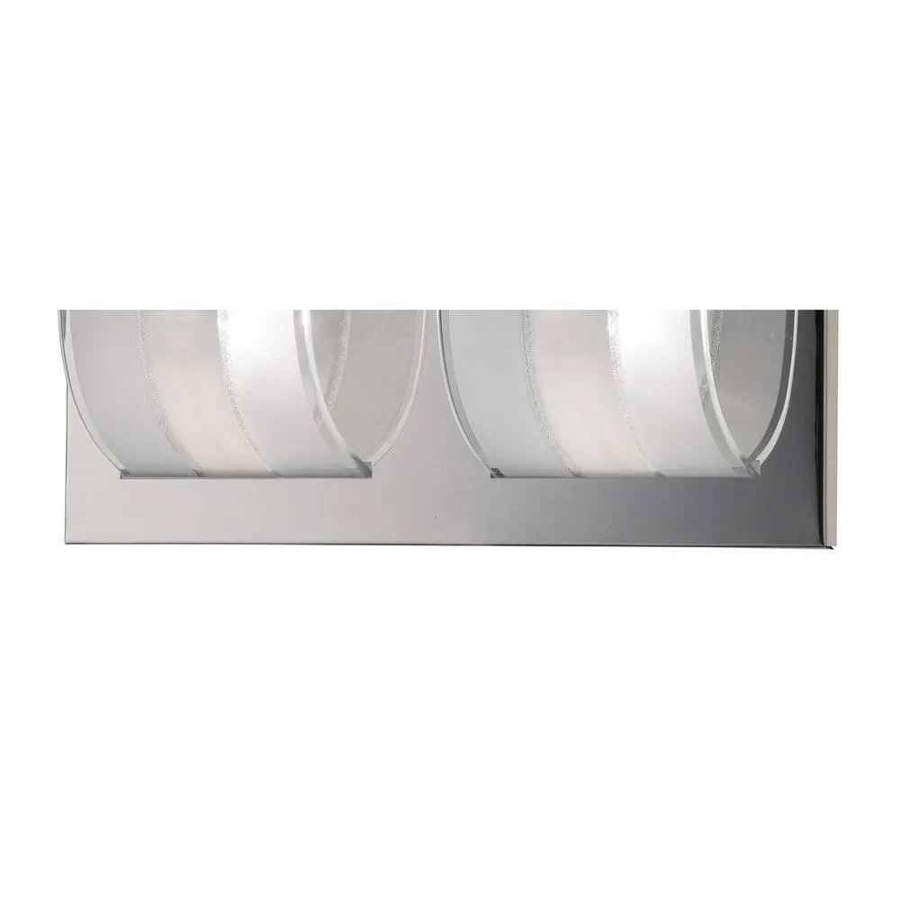 Netlighting Charis Flush Wall Lamp Switched 2 Light Polished Chrome Glass Crystal in Grey 5