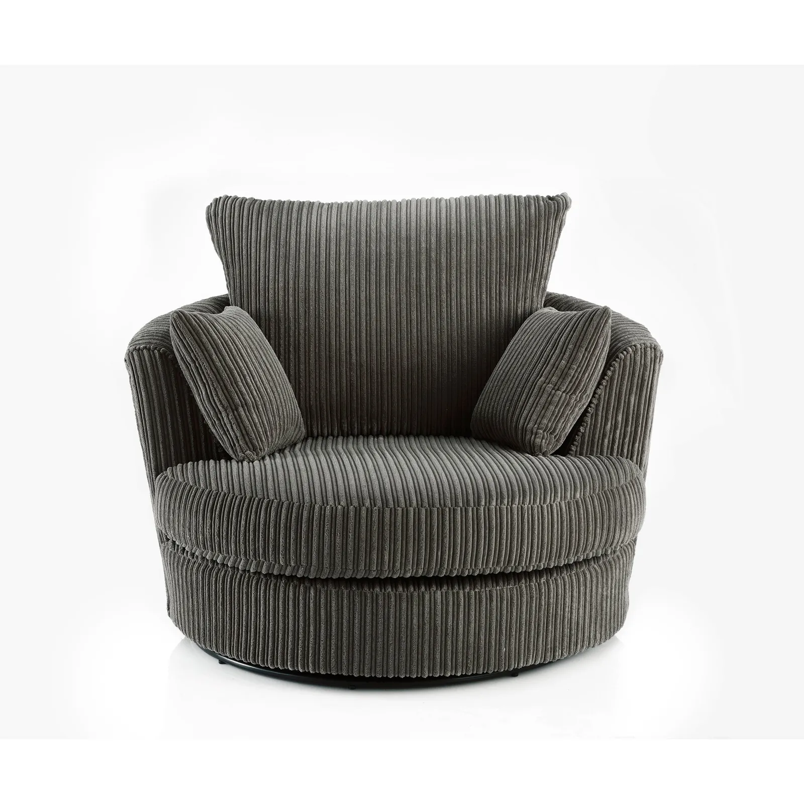 Champ Fabric Swivel Chair Charcoal