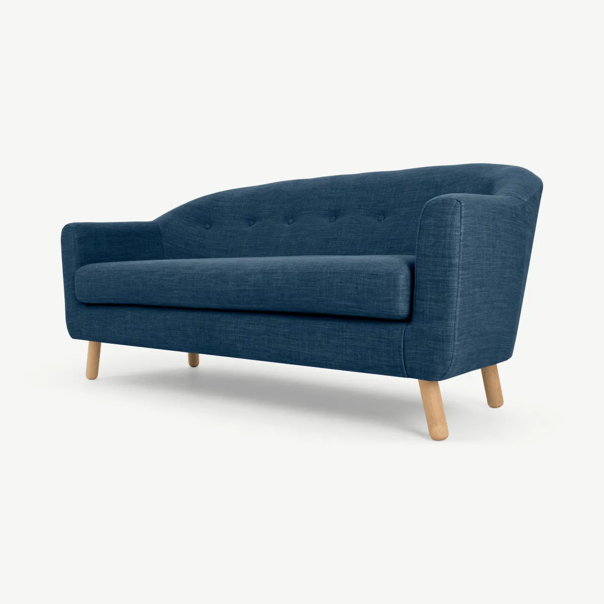 Lottie 3 Seater Sofa, Harbour Blue Fabric