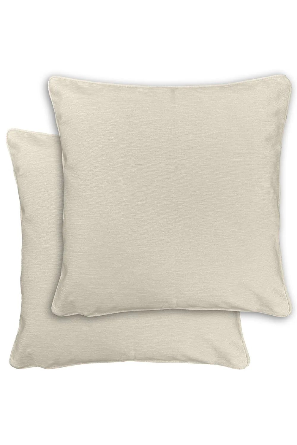 Enhanced Living Pair of Knightsbridge Double Sided Zip Opening Cushions - Cases Only in Cream