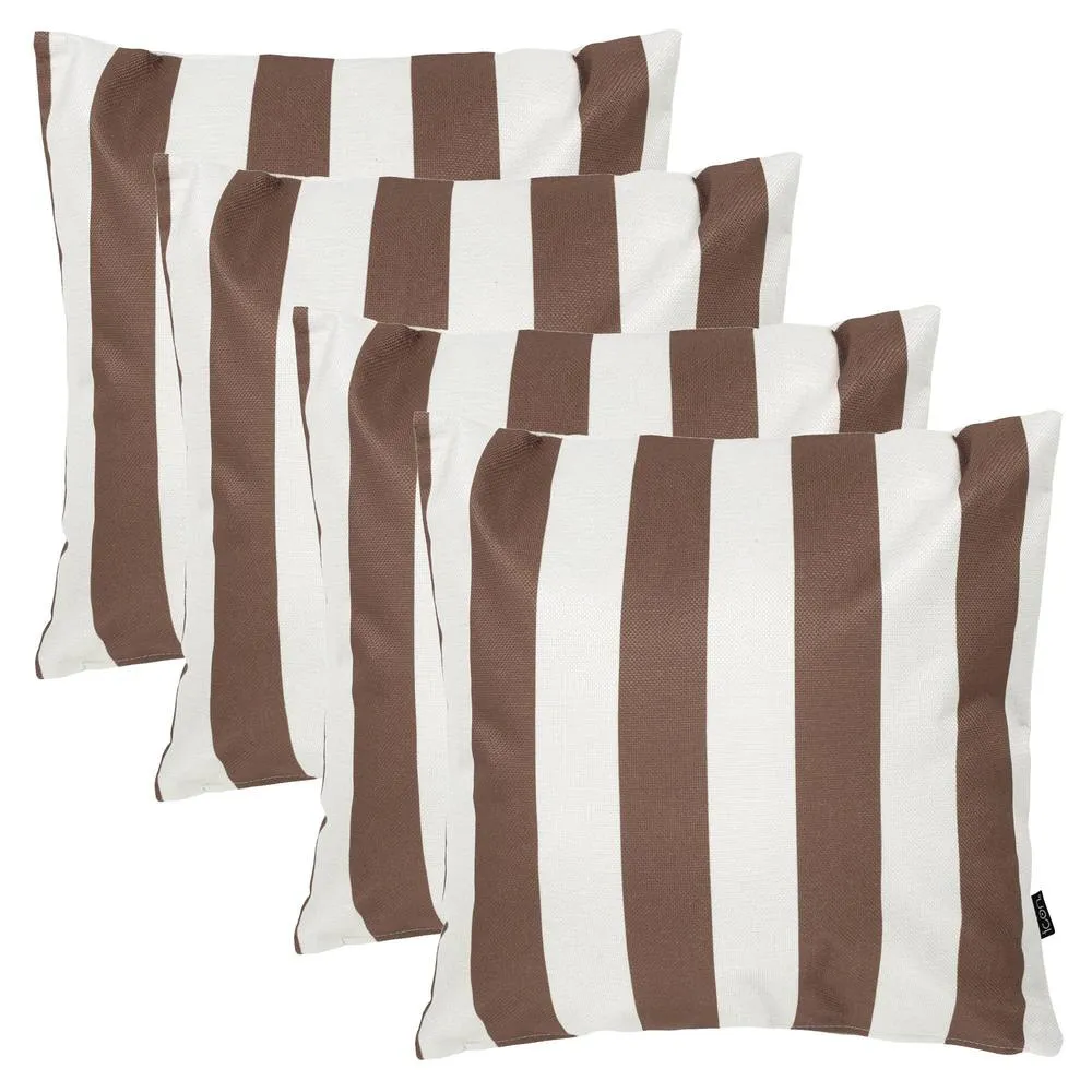 icon 4 Pack Cushion 43x43 Kyoto Fabric, Stripe, Chocolate