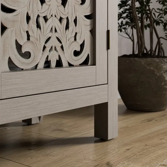 Eden Wide Sideboard, Grey Washed 5