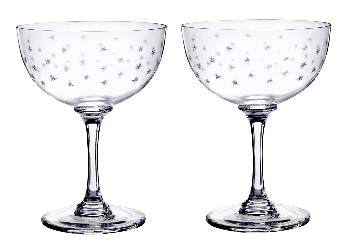 The Vintage List Champagne Saucers Stars Set of 2