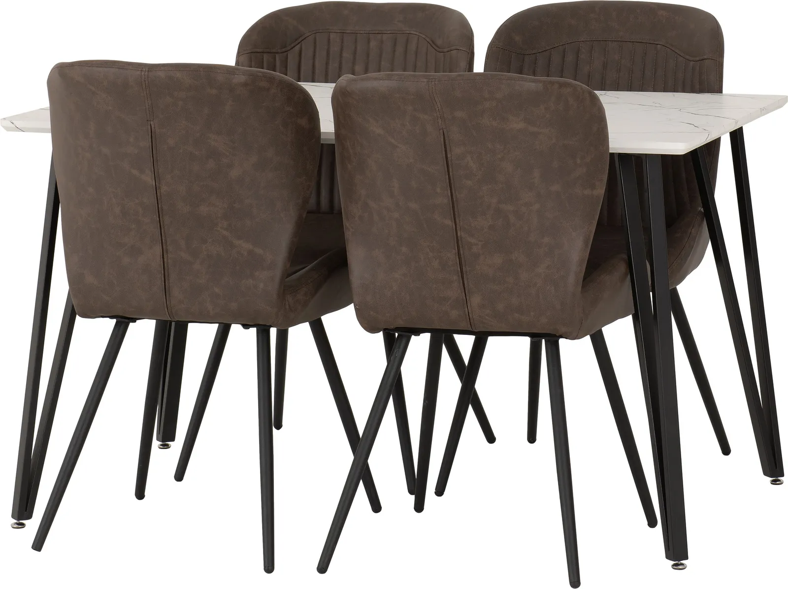 Seconique Marlow & Quebec Dining Set in Brown 3