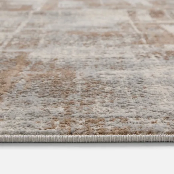 Abstract Distressed Natural Rug 4