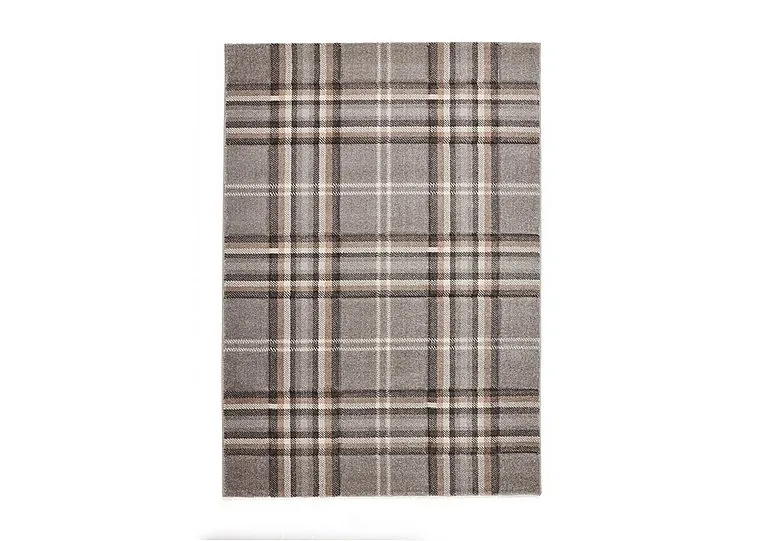 Kelso Check Rug - 120cm-x-170cm - Grey