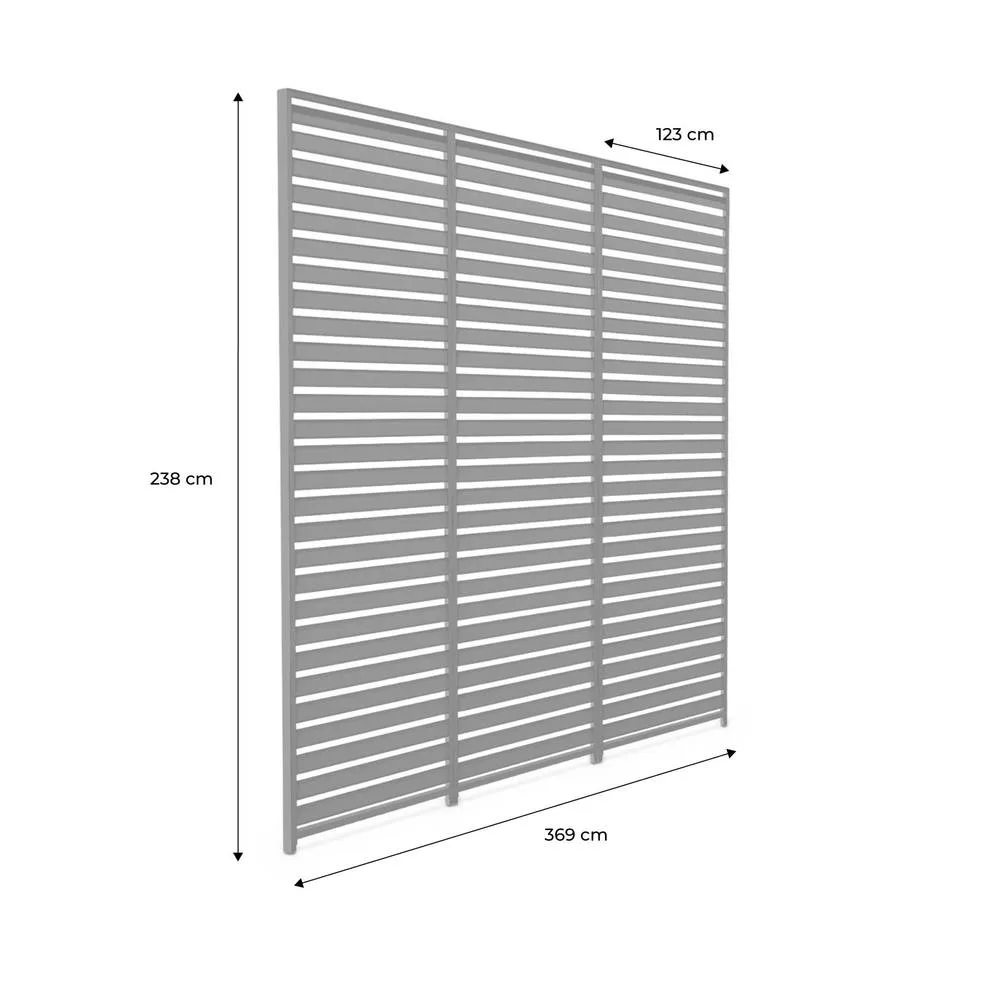 sweeek Set of 3 louvers 130cm for bioclimatic pergola Triomphe 3x4m in Dark Grey 4