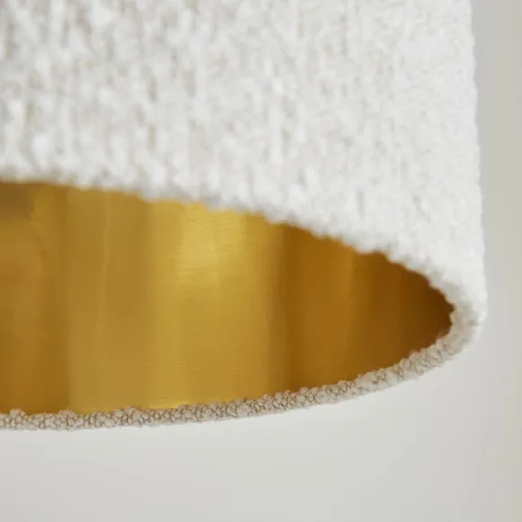 Hazelle Boucle Wooden Arc Floor Lamp 3