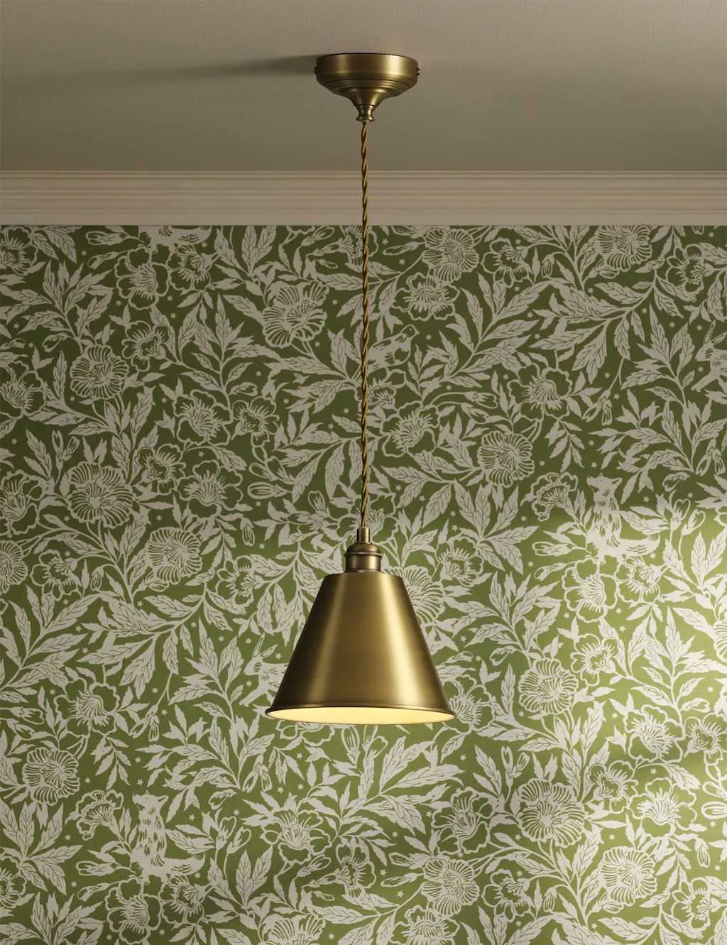 Joules Home Lighting Wollaton Metal Pendant Light Antique Brass