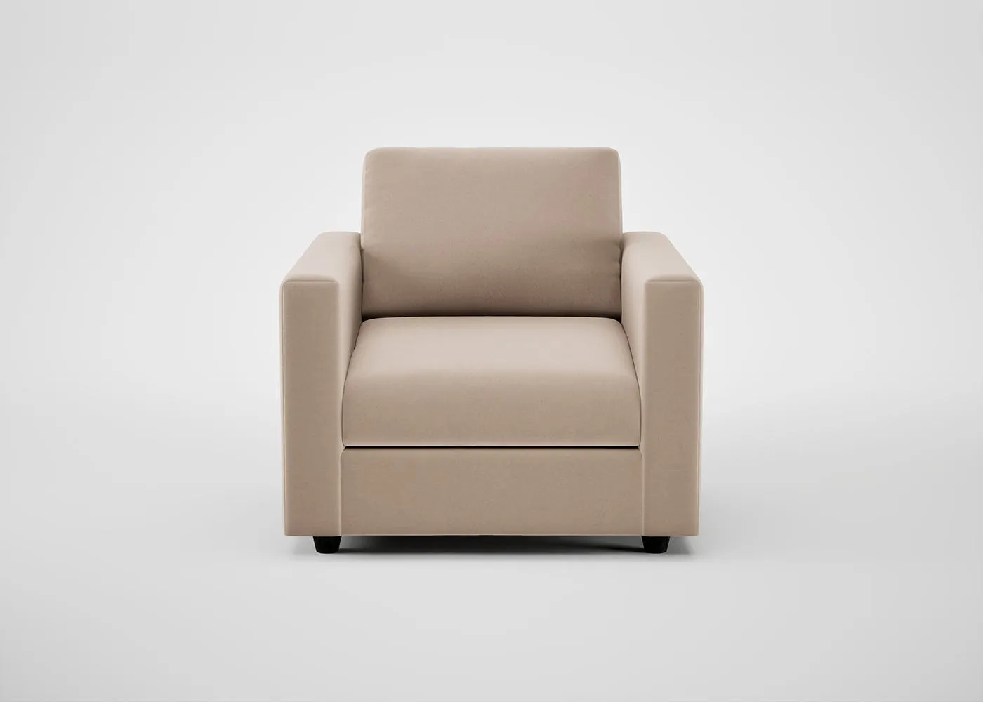 Heal's Nimbus II Armchair Smart Velvet Pebble Black Feet