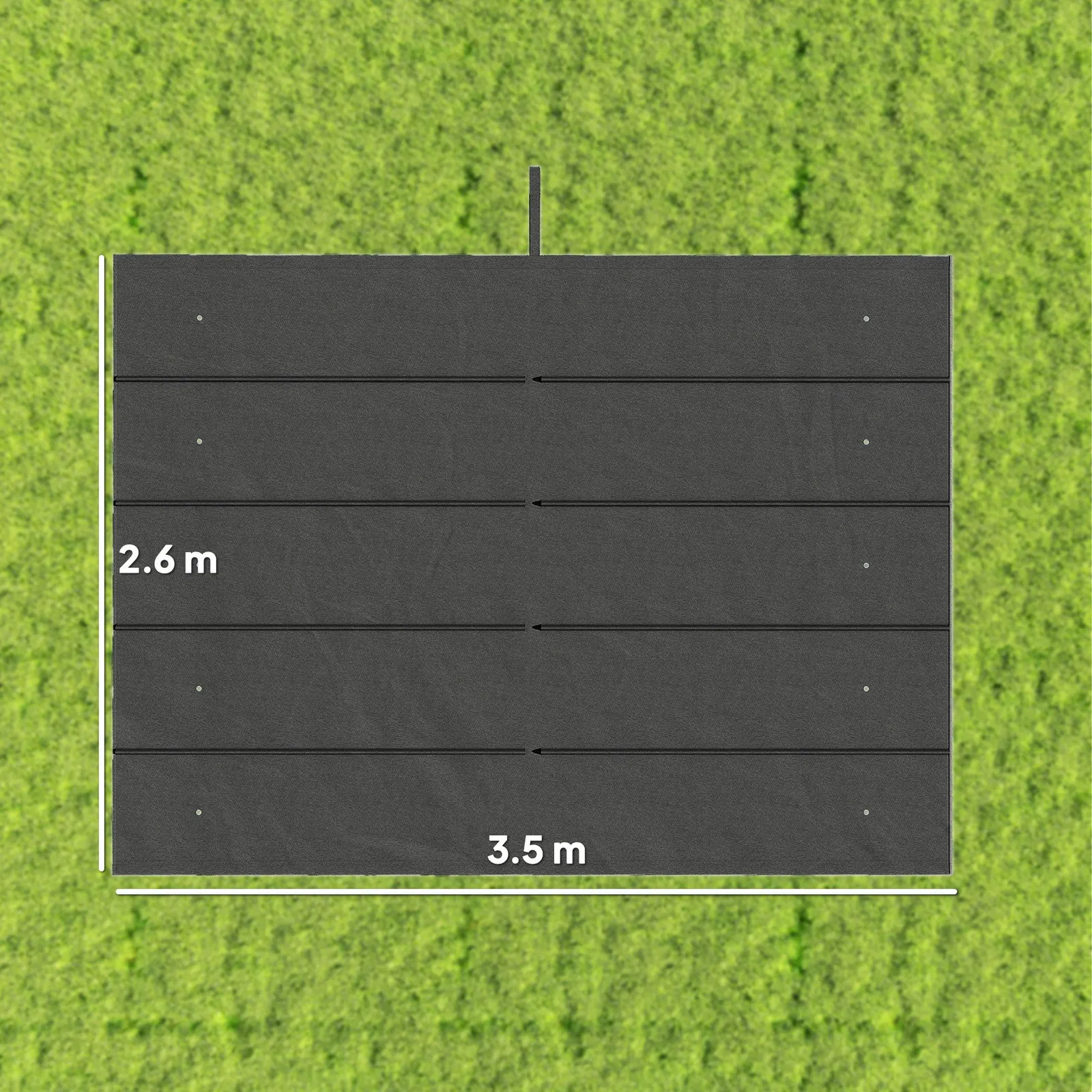 OUTSUNNY 3.5x2.6 m Pergola Cover Replacement for 4x3 m Frame in Dark Grey 3