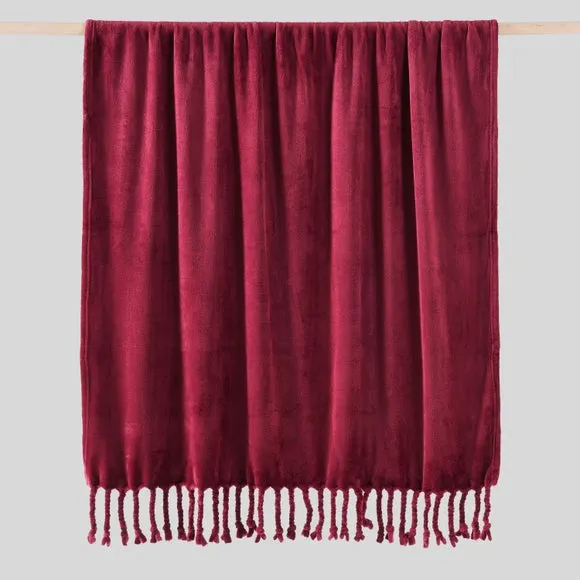 Tassel Throw Blanket 130cm x 170cm 3