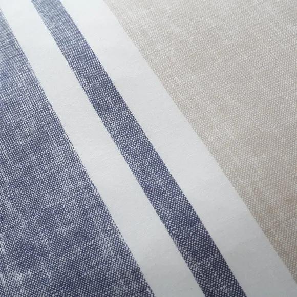Catherine Lansfield Textured Banded Stripe Reversible Duvet Cover & Pillowcase Set 4