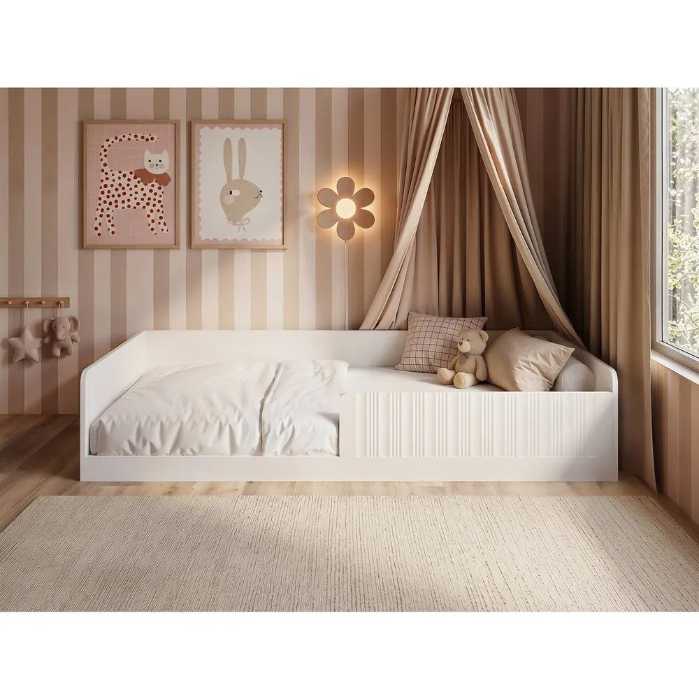 Flair Nadia Single Montessori Floor Bed in White