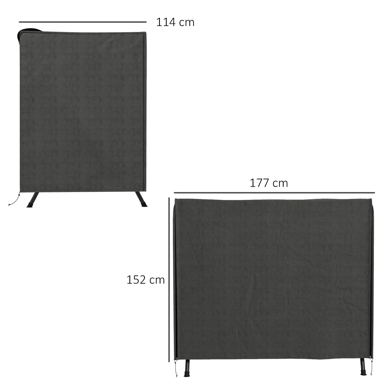 OUTSUNNY Garden Furniture Protector Patio Swing Chair Cover in Dark Grey 3