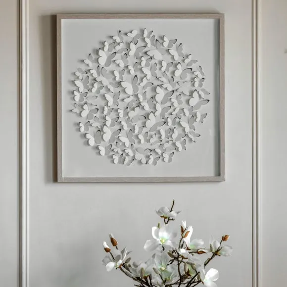 Cedar and Sage Butterfly Detail Framed Wall Art