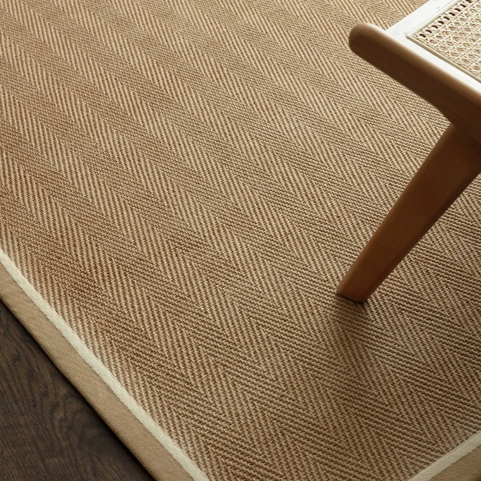Herringford Border Linen Cream 240X340Cm Rug, Square Fabric | Barker & Stonehouse 3