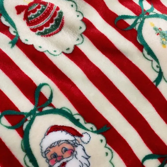 Catherine Lansfield Christmas Vintage Stripe Throw Blanket 2