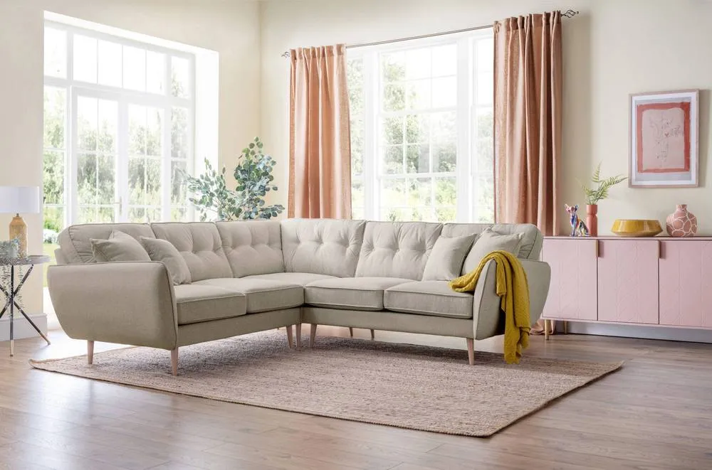 The Great Sofa Company Ailis 2 Corner 2 Faro Linen in Beige
