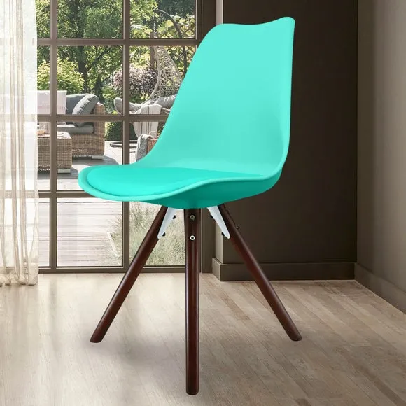 Fusion Living Soho Plastic Dining Chair with Pyramid Legs