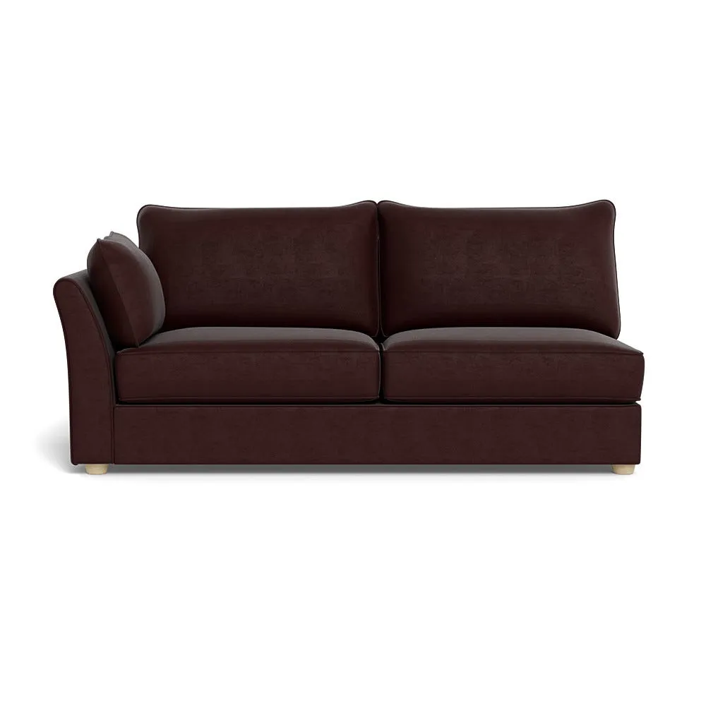 Heal's Tailor Large Unit Left Hand Facing Smart Luxe Velvet Acorn Natural Beech Feet 1