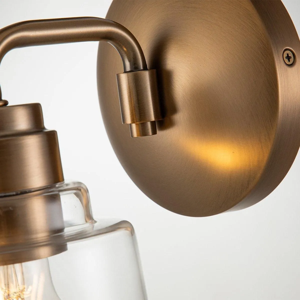 Netlighting Kichler Aivian Dome Wall Lamp Weathered Brass in Yellow 5